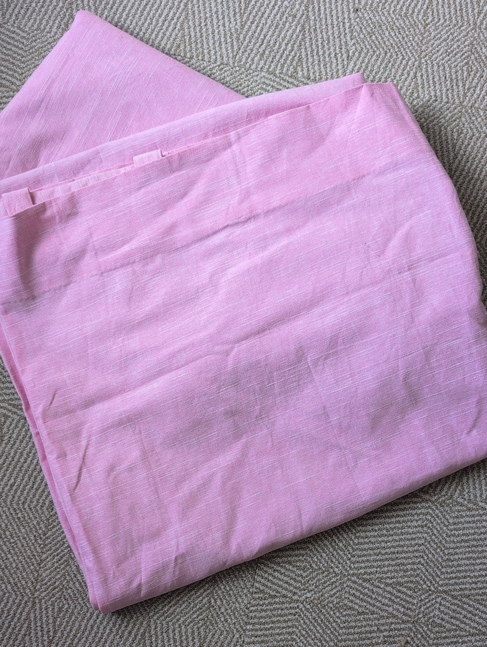 Pottery Barn Kids Evelyn Pink Linen Blend Blackout Curtains Panel Pair 44" x 84"